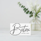 Botox Lipvuller instructies Bewerkbare nazorg Visitekaartje (Staand voorkant)