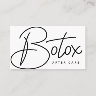 Botox Lipvuller instructies Bewerkbare nazorg Visitekaartje