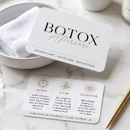 Botox Nazorg Beige Minimaal Eenvoudig Med Spa Visitekaartje