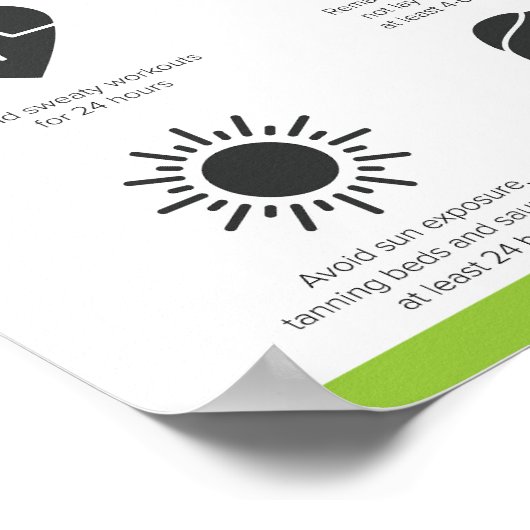 Botox Nazorg Instructie Poster (Hoek)