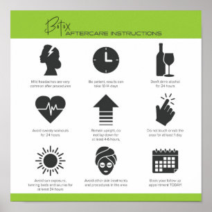 Botox Nazorg Instructie Poster