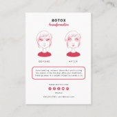 Botox Nazorg Instructies voor Schoonheidssalon Visitekaartje (Voorkant)
