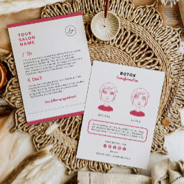 Botox Nazorginstructies voor Schoonheidssalon  Visitekaartje