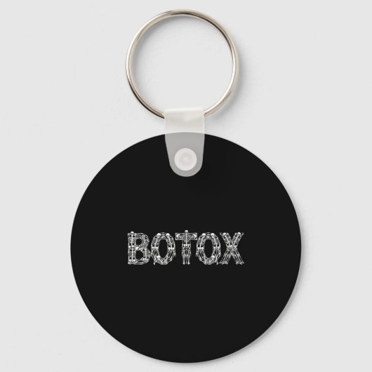 Botox Nurse Injector Dancing Skeleton Esthetician Sleutelhanger (Voorkant)