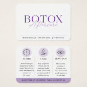 Botox Paarse Minimale Nazorggids Visitekaartje (Voorkant /achterkant)