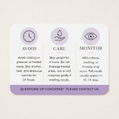 Botox Paarse Minimale Nazorggids Visitekaartje (Achterkant)
