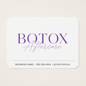 Botox Paarse Minimale Nazorggids Visitekaartje (Voorkant)