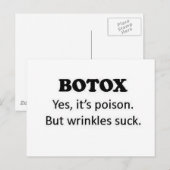 Botox Poison Briefkaart (Voorkant / Achterkant)
