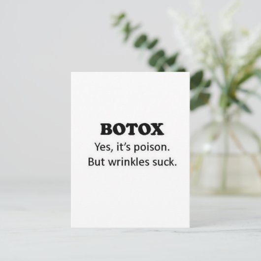 Botox Poison Briefkaart (Staand voorkant)