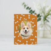 Botpatroon Hond Lijst Art Briefkaart (Staand voorkant)