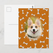 Botpatroon Hond Lijst Art Briefkaart (Voorkant / Achterkant)