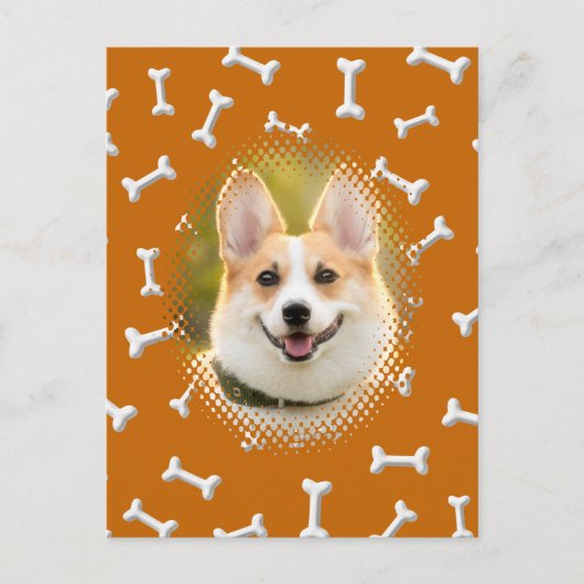 Botpatroon Hond Lijst Art Briefkaart (Voorkant)