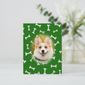 Botpatroon Hond Lijst Print Briefkaart (Staand voorkant)