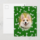 Botpatroon Hond Lijst Print Briefkaart (Voorkant / Achterkant)