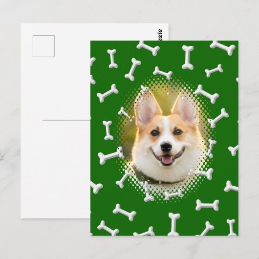 Botpatroon Hond Lijst Print Briefkaart (Voorkant / Achterkant)