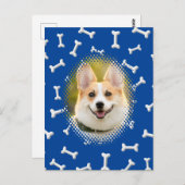 Botpatroon Hond Lijst Print Briefkaart (Voorkant / Achterkant)