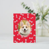 Botpatroon Hond Lijst Print Briefkaart (Staand voorkant)