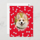 Botpatroon Hond Lijst Print Briefkaart (Voorkant / Achterkant)