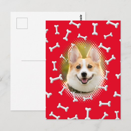 Botpatroon Hond Lijst Print Briefkaart (Voorkant / Achterkant)