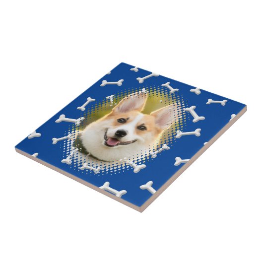 Botpatroon Hond Lijst Print Tegeltje (Zijkant)