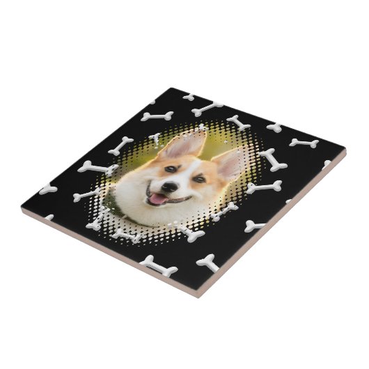 Botpatroon Hond Lijst Print Tegeltje (Zijkant)