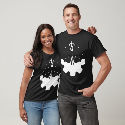Bots boven de wolken t-shirt (Unisex)