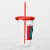 Bots hebben ook liefde nodig - Rood Acryl Drinkbeker (Rechts)