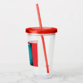 Bots hebben ook liefde nodig - Rood Acryl Drinkbeker (Links)