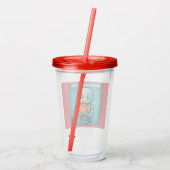 Bots hebben ook liefde nodig - Rood Acryl Drinkbeker (Achterkant)