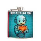 Bots Need Love Too -  Heupfles (Voorkant)