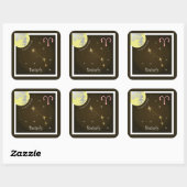 Botsch 21 mars fin 20 avrigl Aufkleber Vierkante Sticker (Vel)