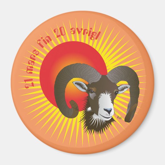 Botsch 21 mars fin 20 avrigl Magnet (Voorkant)