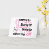 Botsen overlevenden Waterverf roze lint Kaart (Gele Bloem)