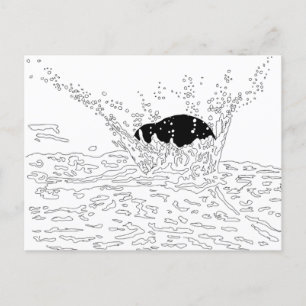 Botsing, illustratie Splash Briefkaart
