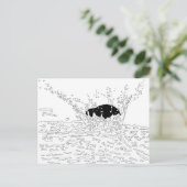 Botsing, illustratie Splash Briefkaart (Staand voorkant)
