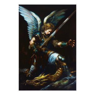 Botsing van vuur en veren   Epic Angel tegen Drago Perfect Poster