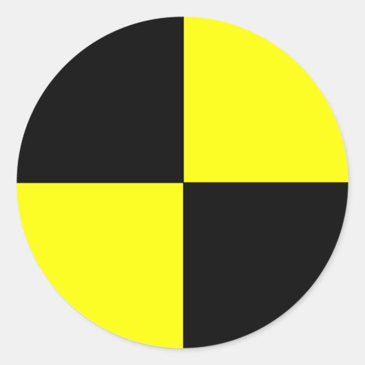 botsproef ronde sticker (Voorkant)