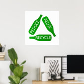 Botssen die het recyclen pictogram vormen poster (Thuiskantoor)
