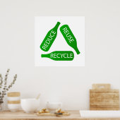 Botssen die het recyclen pictogram vormen poster (Keuken)