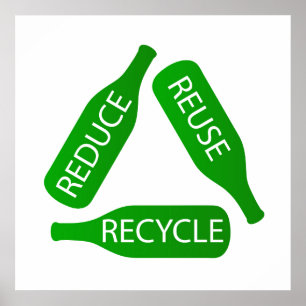 Botssen die het recyclen pictogram vormen poster
