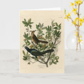 Botstaartgrackle - Amerikaanse vogels van Audubon Kaart (Gele Bloem)