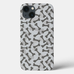Botstructuurpatroon grijswaarden iPhone 13 hoesje