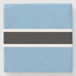 Botswaanse vlag (Botswana) Stenen Onderzetter