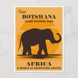 Botswana Africa National Park Elephant Briefkaart