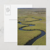 Botswana, Afrika. Luchtbeeld Okavango rivier. Briefkaart (Voorkant / Achterkant)