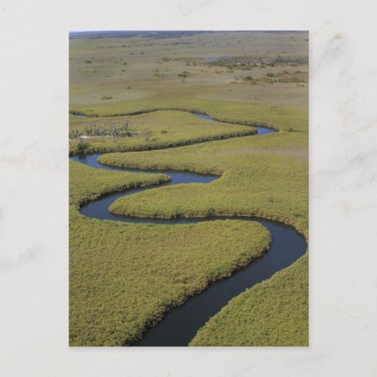 Botswana, Afrika. Luchtbeeld Okavango rivier. Briefkaart (Voorkant)