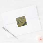 Botswana, Afrika. Luchtbeeld Okavango rivier. Vierkante Sticker (Envelop)