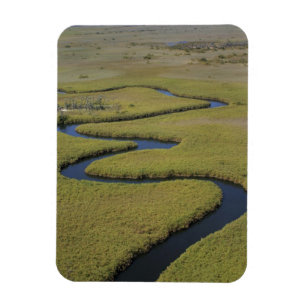 Botswana, Afrika. Luchtbeeld Okavangorivier. Magneet