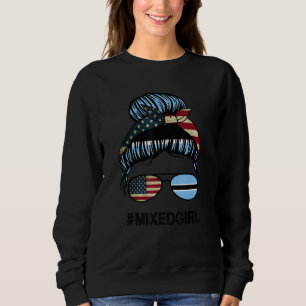 Botswana Amerikaanse Vlag   USA Botswaanse Rommeli Trui