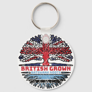 Botswana Batswana Brits - Bergboomvlag Sleutelhanger